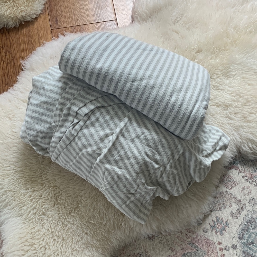 Target threshold king flannel sheet set